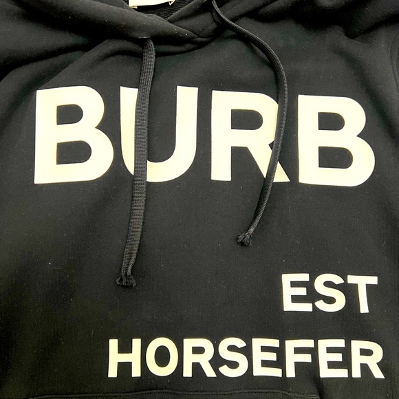 Burberry Horseferry Print Oversized Cotton Drawstring Hoodie - Picture 2 of 5